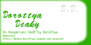 dorottya deaky business card